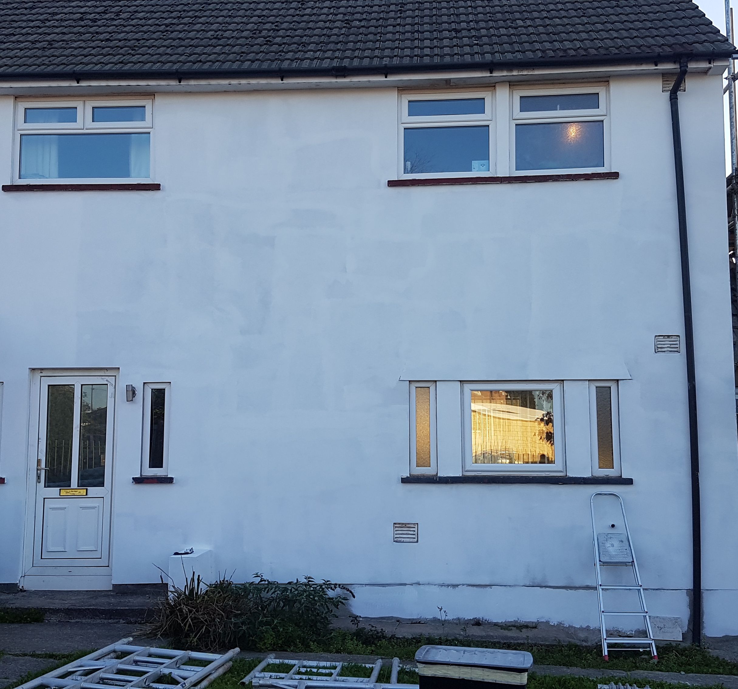 before spraying