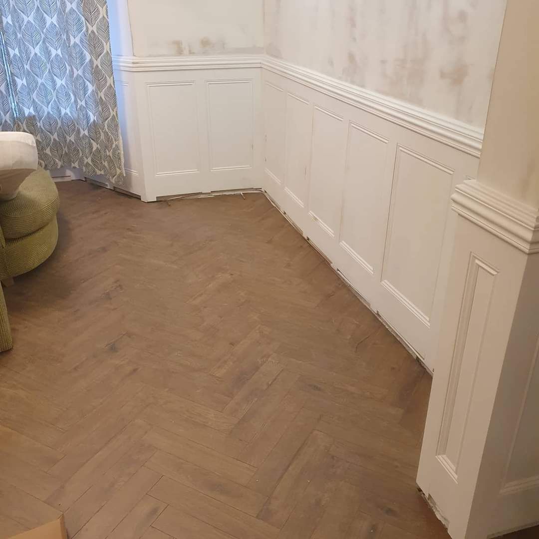 Hallway being painted