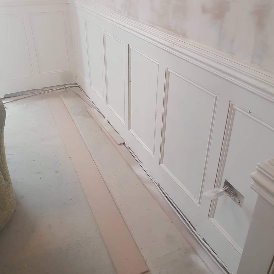 Hallway being painted